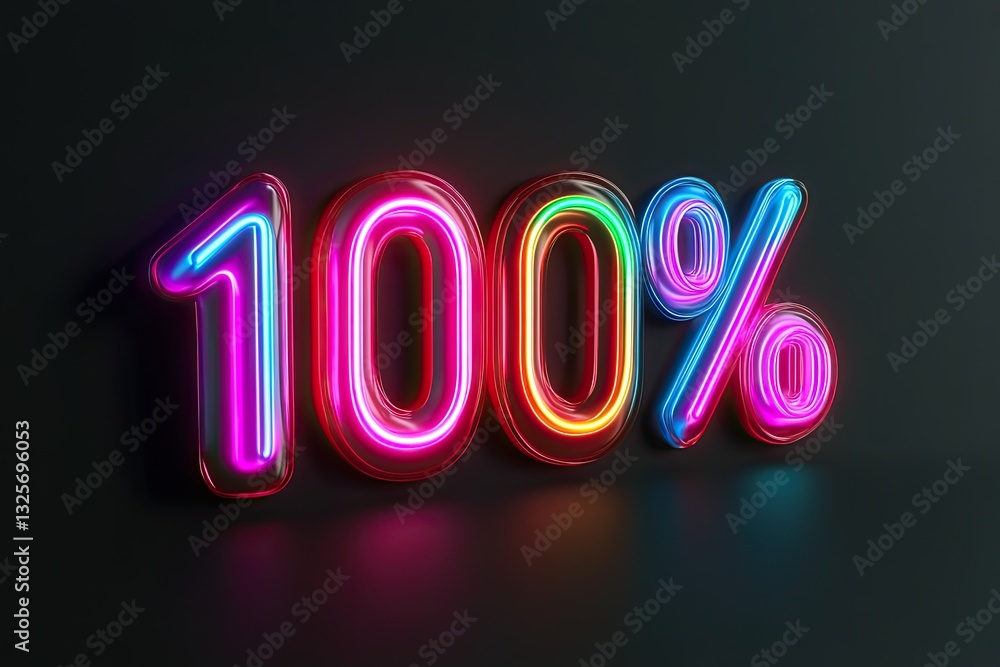 Metallic holographic 3D text 10 Percent0 Percent on a black background isolated on a white Metallic holographic 3D text 10 Percent0 Percent on a black background isolated on a white
