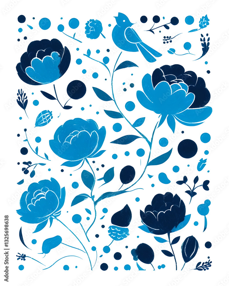 Fototapeta premium Chinoiserie Midnight Bloom