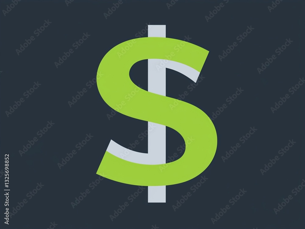 Obraz premium Green Dollar Sign