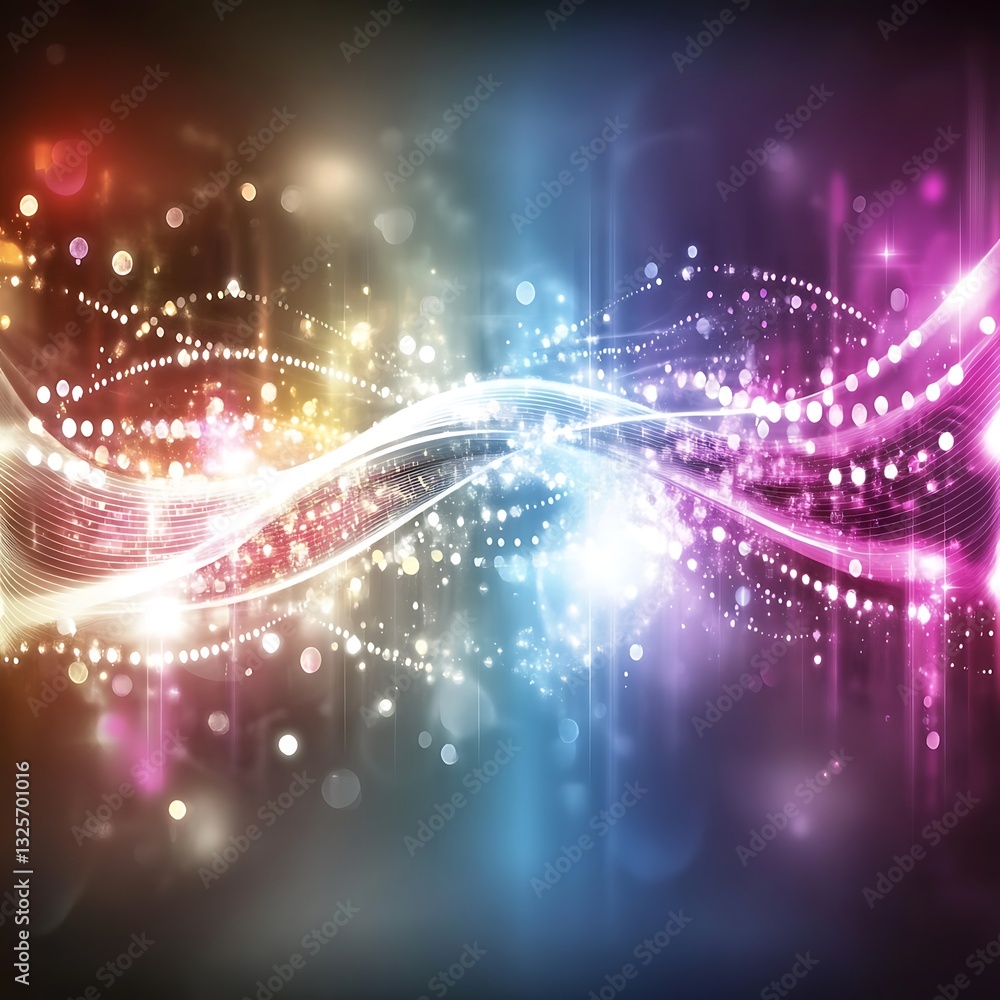 Obraz premium Colorful Lightwave Abstract Background