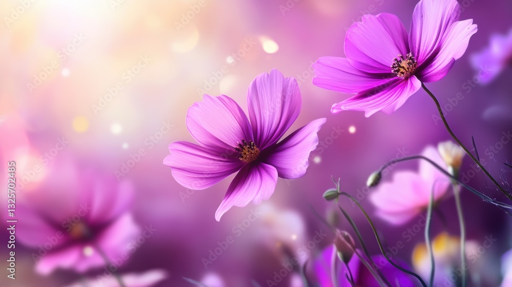 Fototapeta premium Enchanting Background of Exquisite Flowers