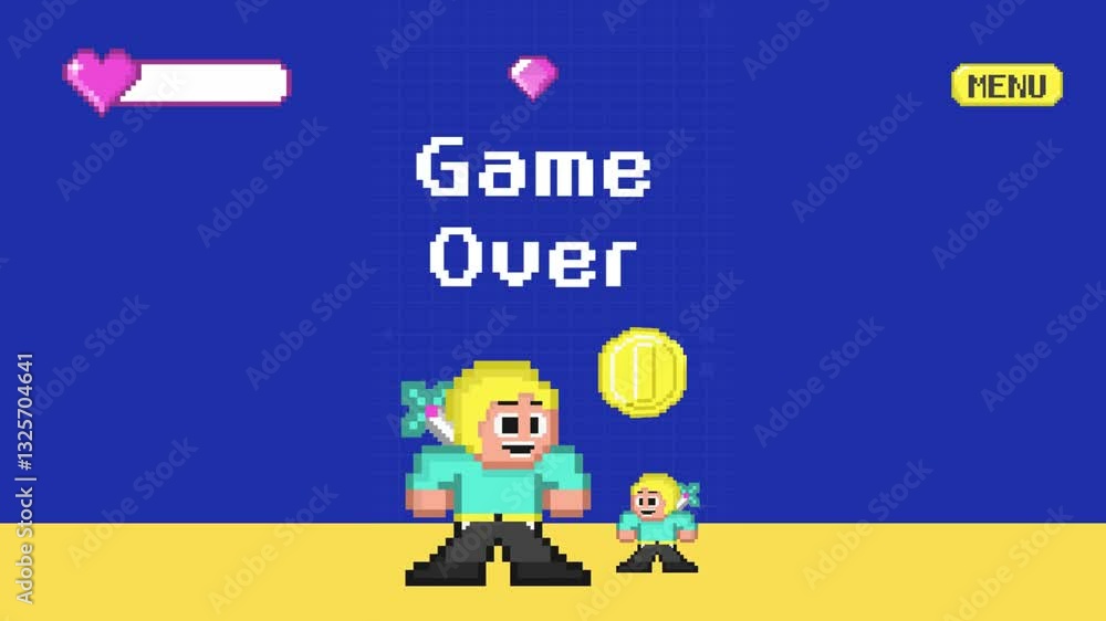 video illustration back to school vector game over video illustration back to school vector game over