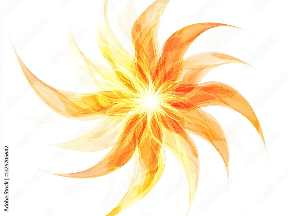 Naklejka premium Fiery Sunburst