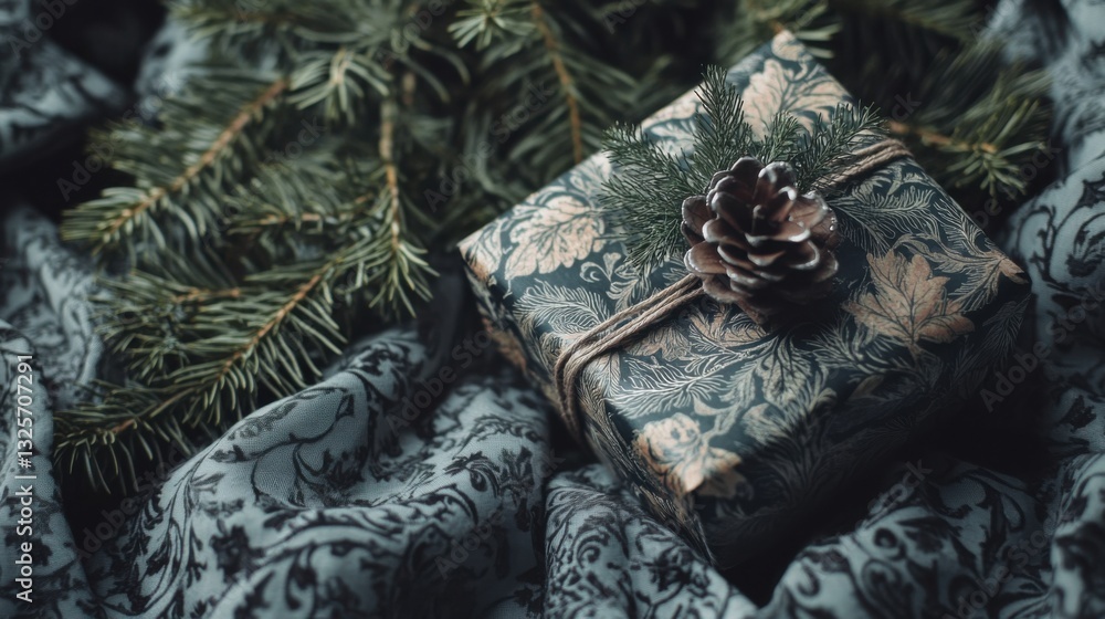 Obraz premium Beautifully Wrapped Gift with Intricate Details