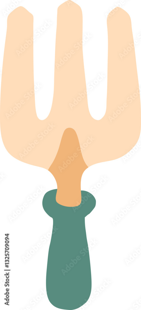 Obraz premium handdrawn garden fork illustration