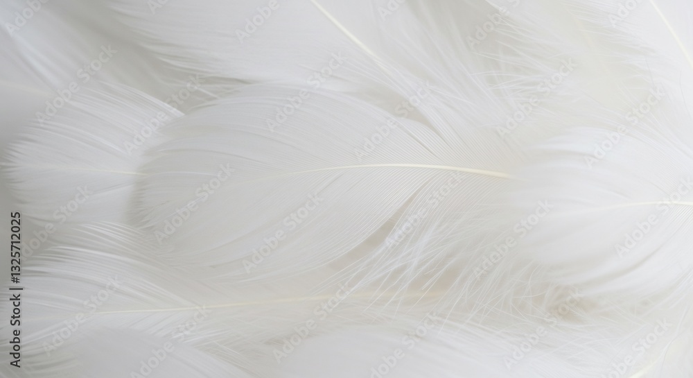 Soft White Feathers Gently Overlapping Texture. AI Generated Soft White Feathers Gently Overlapping Texture. AI Generated