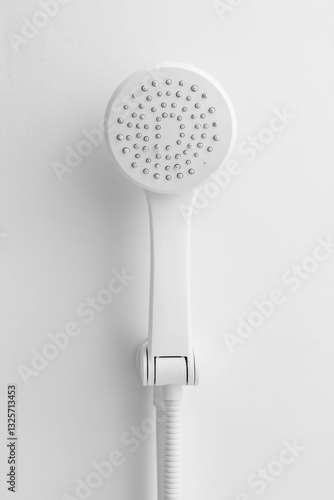 Wallpaper Mural Modern Shower Panel with Sleek White Bath Mixer Against a Pristine White Backdrop Torontodigital.ca