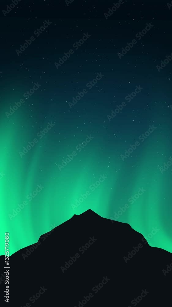 custom made wallpaper toronto digitalVertical Beautiful Mountain Aurora video animation