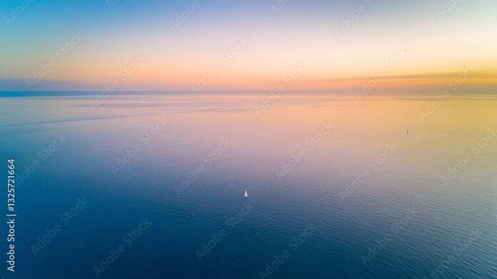 Obraz premium Beautiful Ocean Background with Stunning Cloud View