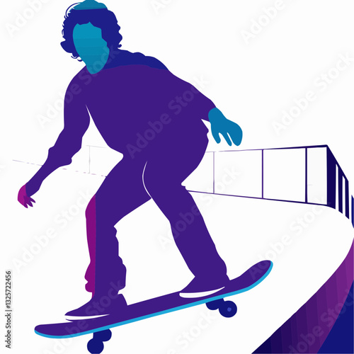 Silhouettes of a man skateboarding snowboarding and riding a scooter
