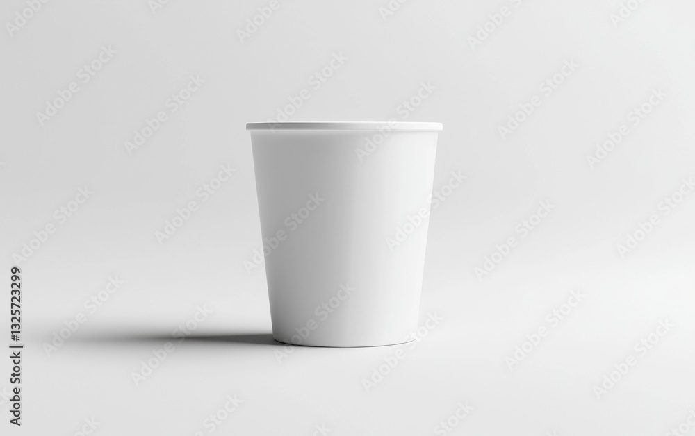 Simple white cup on a minimalistic background with soft shadows and natural light creating a clean aesthetic Simple white cup on a minimalistic background with soft shadows and natural light creating a clean aesthetic