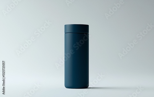 Wallpaper Mural Stylish dark blue insulated tumbler standing upright on a minimalist background Torontodigital.ca