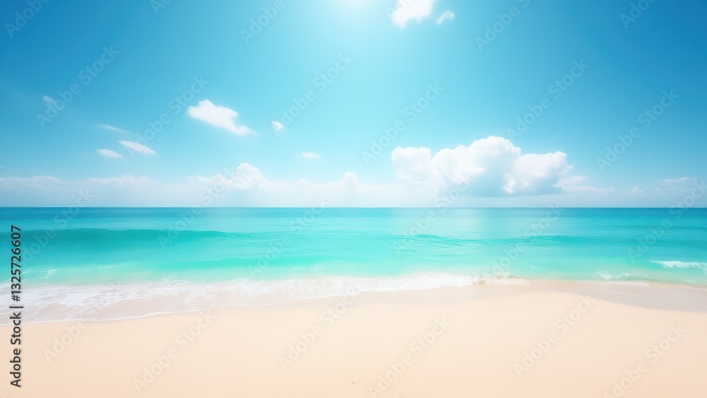 A serene beach scene with turquoise waters and a clear blue sky, perfect for a beach t-shirt design. A serene beach scene with turquoise waters and a clear blue sky, perfect for a beach t-shirt design.