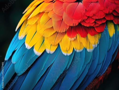 Wallpaper Mural Striking macaw plumage displaying vibrant hues in an elegant formation Torontodigital.ca