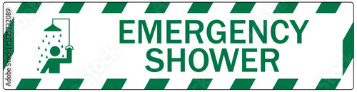 Safety sign emergency shower
