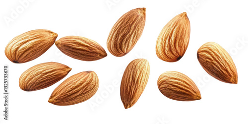 Wallpaper Mural flying almonds isolated transparent background Torontodigital.ca