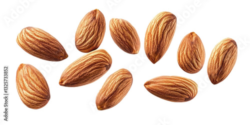 Wallpaper Mural flying almonds isolated transparent background Torontodigital.ca