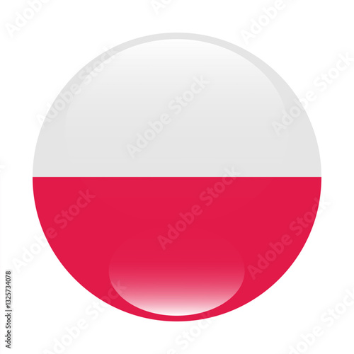 Free Download Flag of Poland. Poland flag. Flag icon. Standard color. Circle icon flag. 3d illustration. Digital illustration. Vector illustration. - GFXLoad