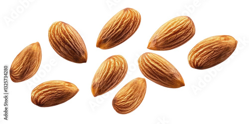 Wallpaper Mural flying almonds isolated transparent background Torontodigital.ca