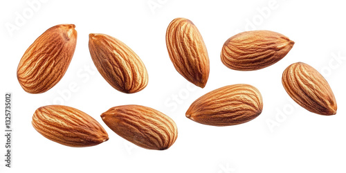 Wallpaper Mural flying almonds isolated transparent background Torontodigital.ca