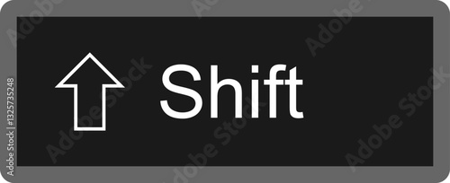 Shift computer key button on white background. Shift button symbol. shift key sign.Eps 10