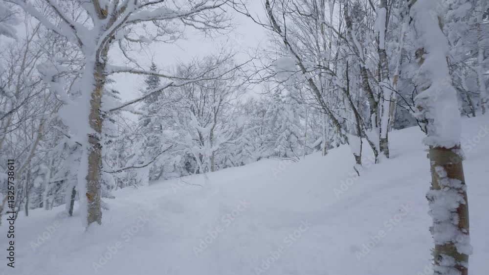 Nagano’s Icy Wilderness – Snow-draped trees and pristine winter scenery create a tranquil atmosphere in the Japanese Alps. Nagano’s Icy Wilderness – Snow-draped trees and pristine winter scenery create a tranquil atmosphere in the Japanese Alps.