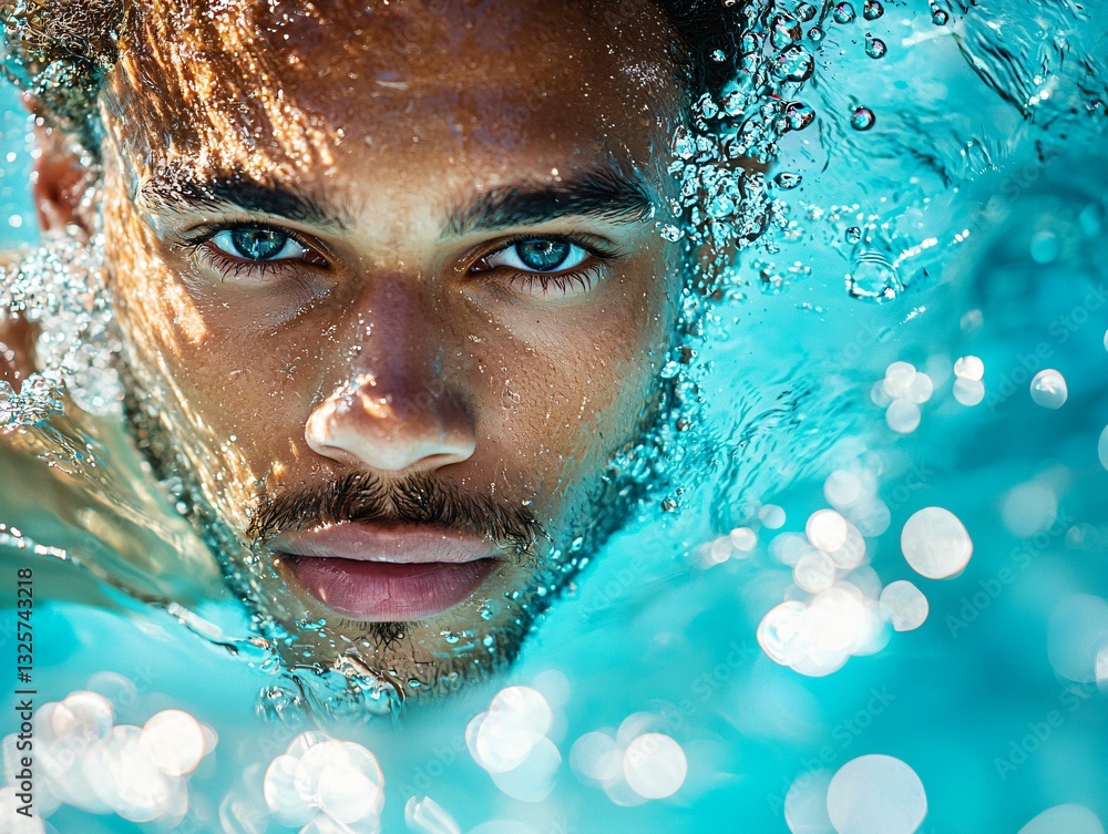 Underwater Man Portrait Underwater Man Portrait