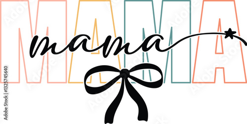 Coquette Bow Mama Svg, Mama T-shirt, Mama Svg, Mom T-Shirt