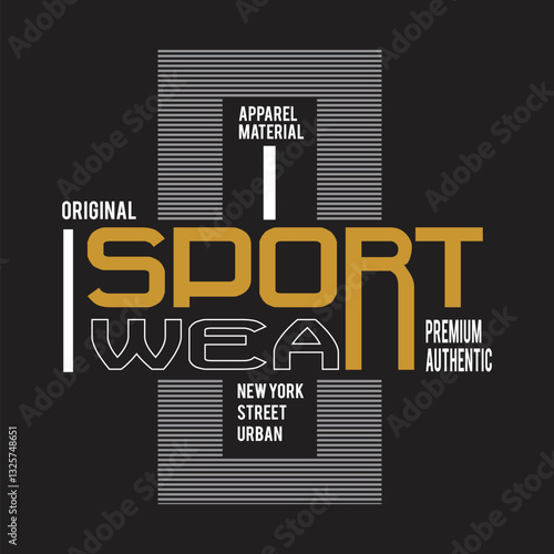 sport wear design typography vector illustration