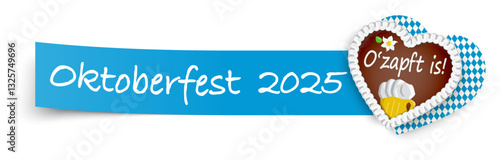 blue sticky paper with gingerbread heart Oktoberfest 2025