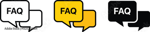 Faq, Inquiry Response, Question Answer icon. Support concept. Vector illustration