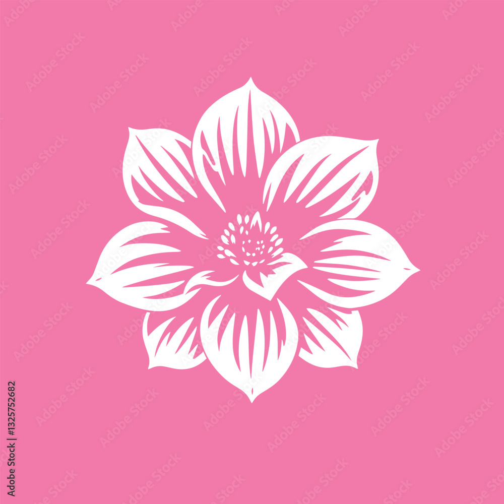 Beautiful palash flower isolated simple logo vector.