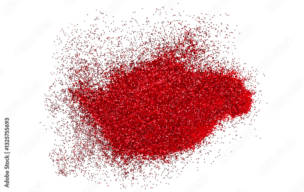 Red diamond powder isolated on transparent background Red diamond powder isolated on transparent background