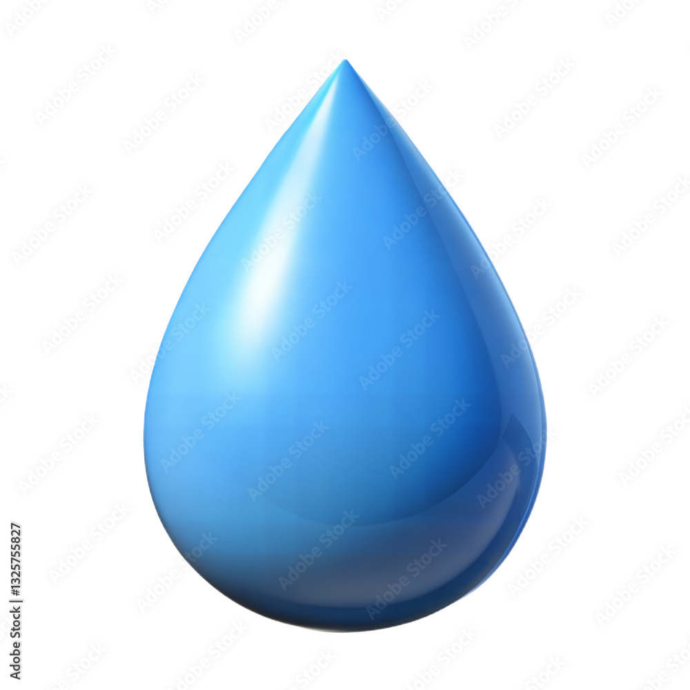 blue water drop 3D isolated on transparent background blue water drop 3D isolated on transparent background