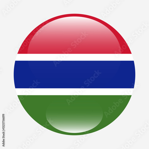Flag of the Gambia. Flag icon. Standard color. Circle icon flag. 3d illustration. Computer illustration. Digital illustration. Vector illustration. Free Download Flag of the Gambia. Flag icon. Standard color. Circle icon flag. 3d illustration. Computer illustration. Digital illustration. Vector illustration. - GFXLoad