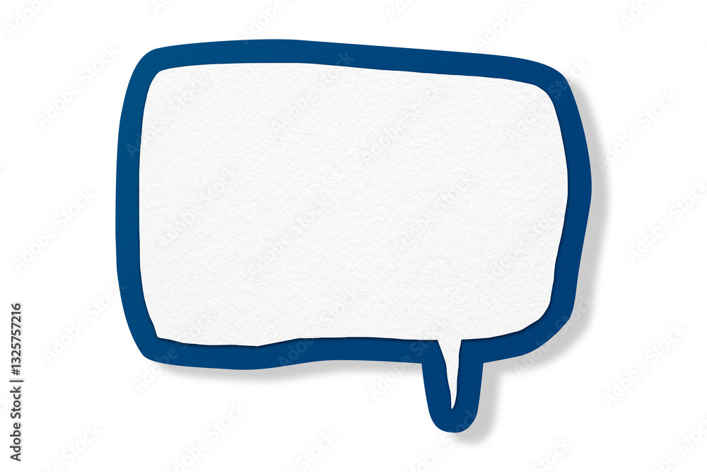 Blue paper speech bubbles isolated on transparent background Blue paper speech bubbles isolated on transparent background