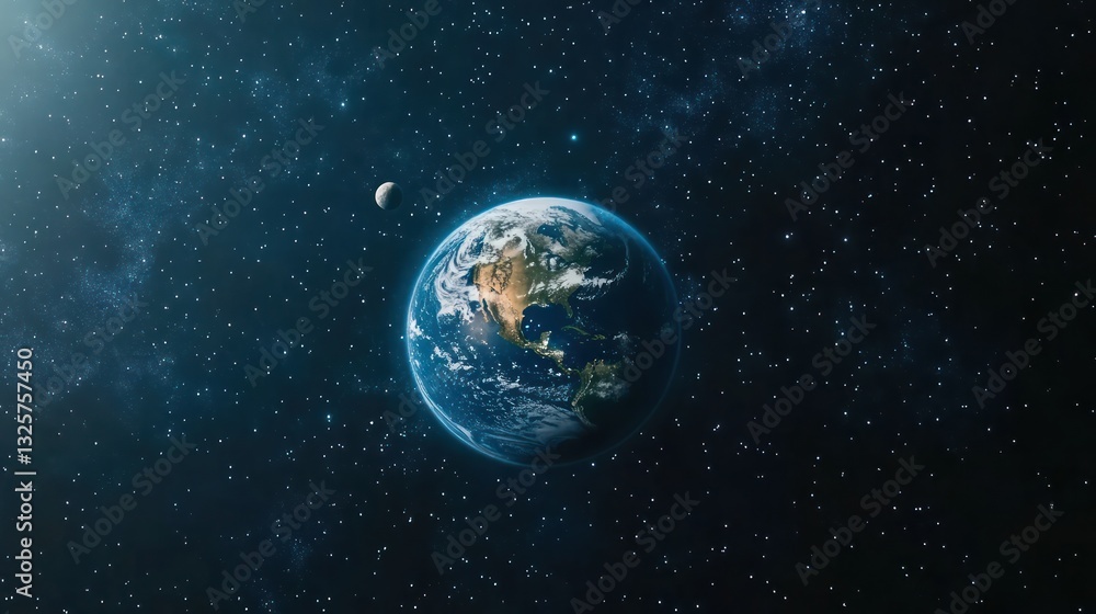 Obraz premium Earth from Space: A Celestial View of Our Planet