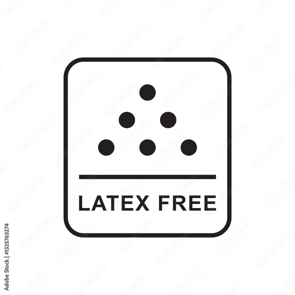 latex free icon outline