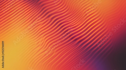 Wallpaper Mural Gradient lines create flowing forms in shades of orange and red Torontodigital.ca
