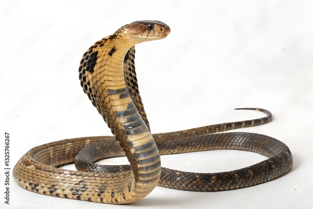 Naklejka premium cobra with white background
