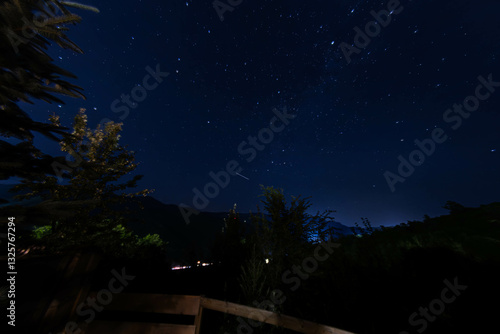 night sky with stars and clouds