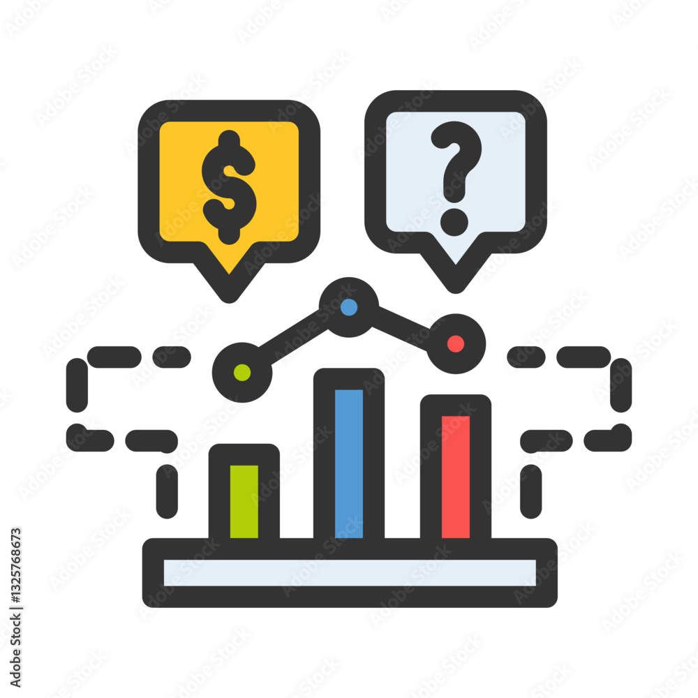 chart graph economy business analytic filled style chart graph economy business analytic filled style