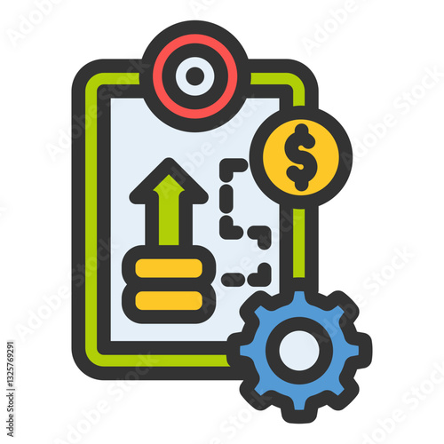 target clipboard strategy business analytic filled style