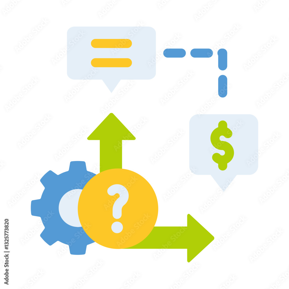 financial ask business analytic flat style financial ask business analytic flat style