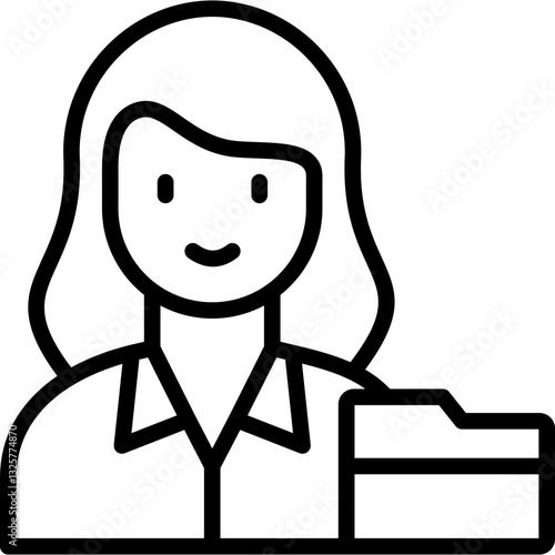 female stock broker icon