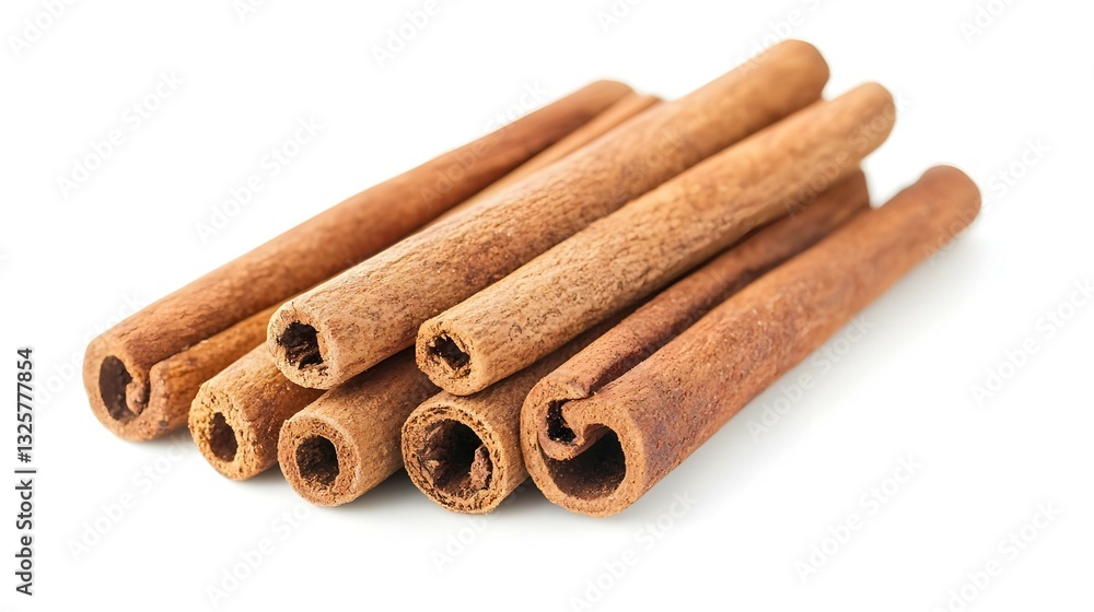 Cinnamon sticks isolated over white background Cinnamon sticks isolated over white background