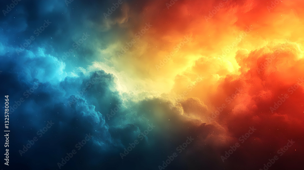 Abstract Cosmic Nebula: A fiery orange and cool blue gaseous cloudscape swirls in a vibrant, otherworldly digital artwork, creating a stunning and fantastical space background. Abstract Cosmic Nebula: A fiery orange and cool blue gaseous cloudscape swirls in a vibrant, otherworldly digital artwork, creating a stunning and fantastical space background.