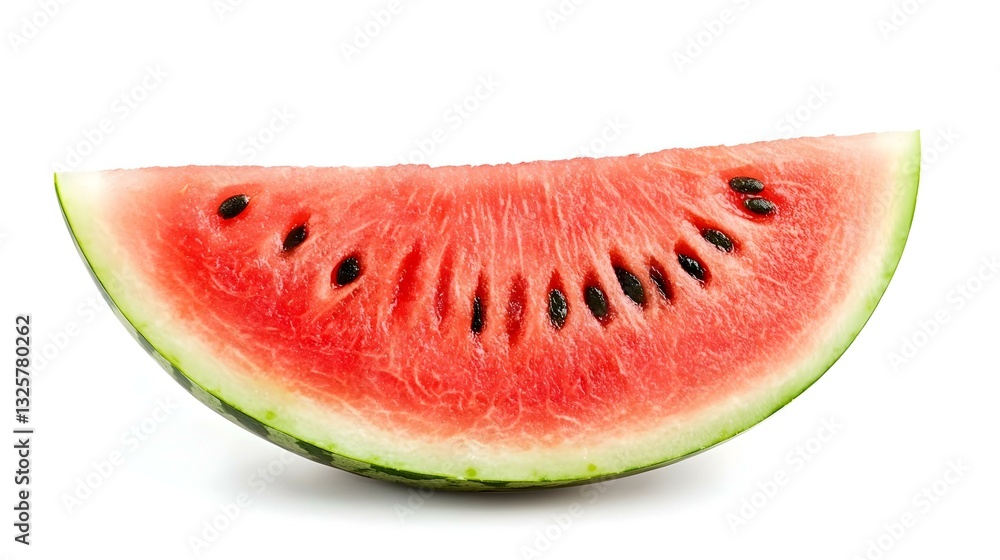 Fresh bitten watermelon slice isolated on white Fresh bitten watermelon slice isolated on white