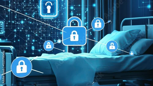 Secure healthcare connection: digitally protected hospital stay with privacy locks