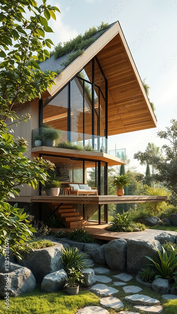 Spacious house with a vibrant large garden full of colorful flowers and lush green grass surrounding it Spacious house with a vibrant large garden full of colorful flowers and lush green grass surrounding it